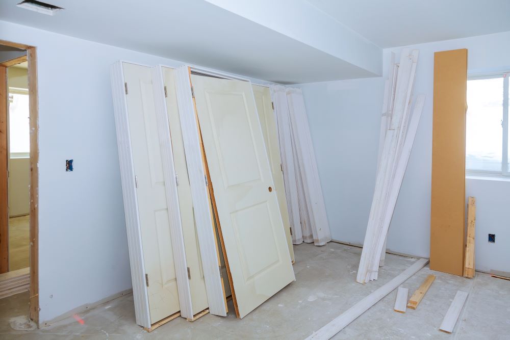 High-quality wooden doors featured in a home renovation